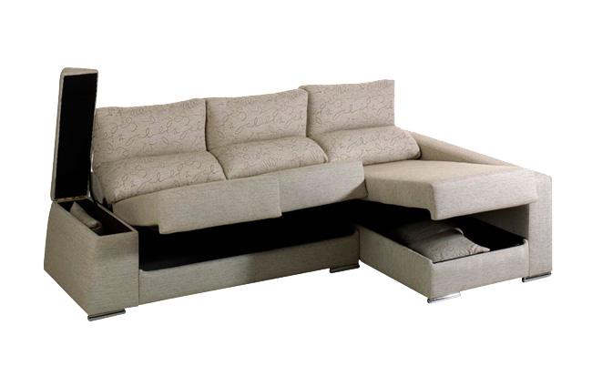 Descubre el chaise longue modelo Gema y sus extras en la web Delsofá chaise longue reposabrazos útiles