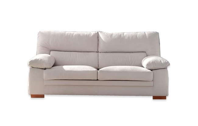 Saber más del sofá modelo Atila en la web de Delsofá Sofá de piel en blanco