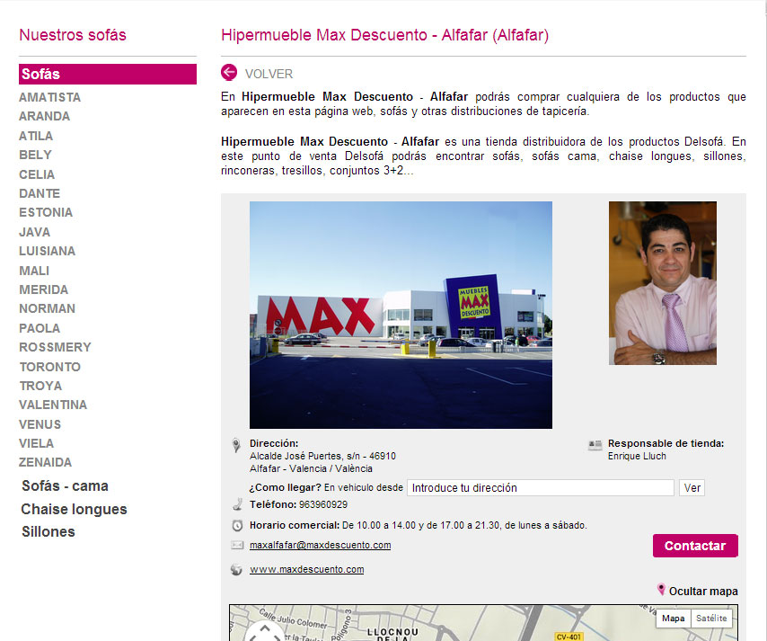 Tienda Max Descuento en Alfafar, distribuidora autorizada de Delsofá Tienda Delsofá en Alfafar- Max