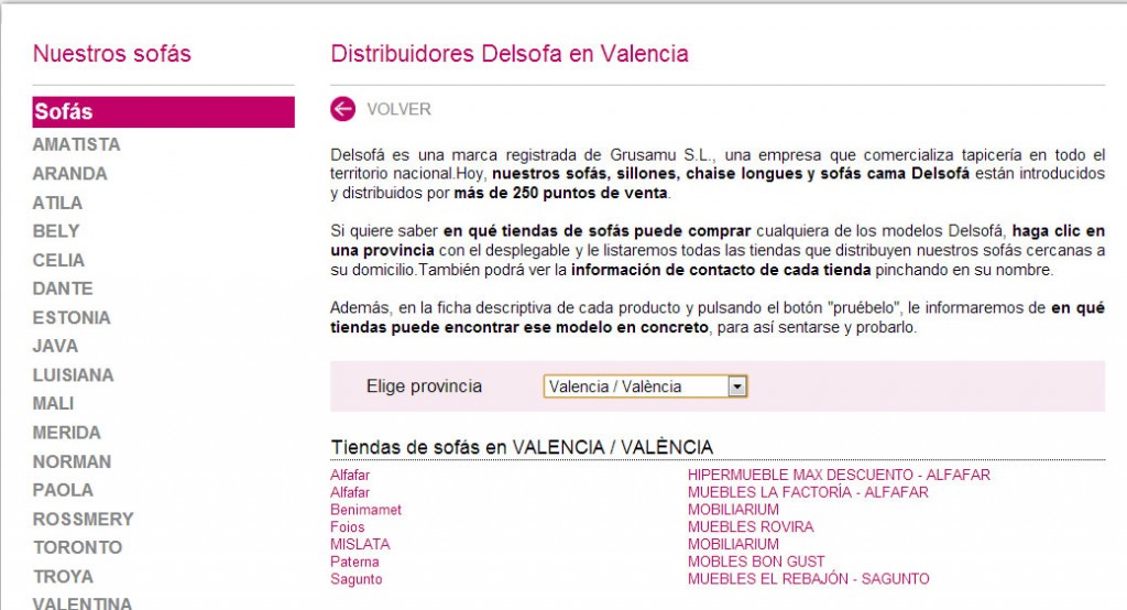 Tiendas de Delsofá en Valencia Tiendas de Delsofá en Valencia