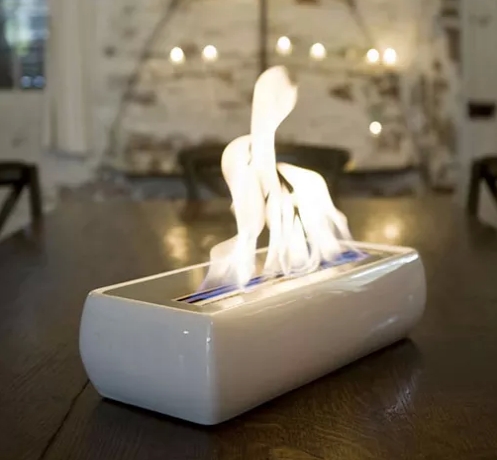 Chimenea blanca y curiosa para la mesa chimenea blanca y curiosa para la mesa